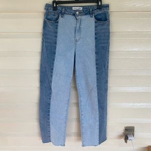 almost famous split tone straight leg jeans size 11